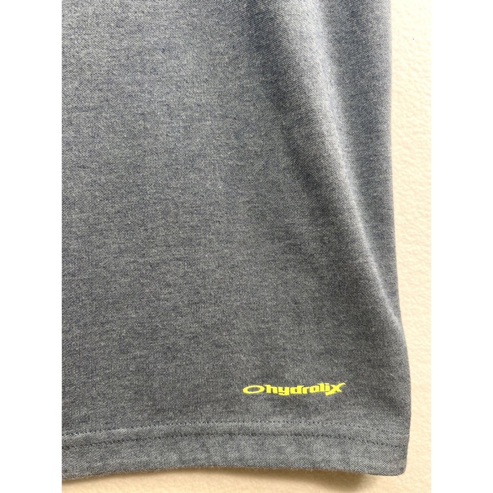 Oakley Mens XL GrayNeonYellow Tailored Fit Hydrolix Golf Polo Shirt Short Sleeve - Picture 11 of 11